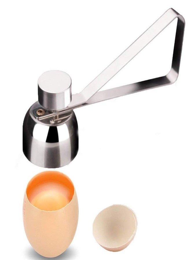 IShang Egg Cracker Topper Cutter, Stainless Steel Egg Opener Egg Shell Remover Poached Egg Separator Egg Whacker Egg Hammer Touch for Raw/Soft/Hard Boiled Egg (Cutter Diameter 1.38 in) - Image 1